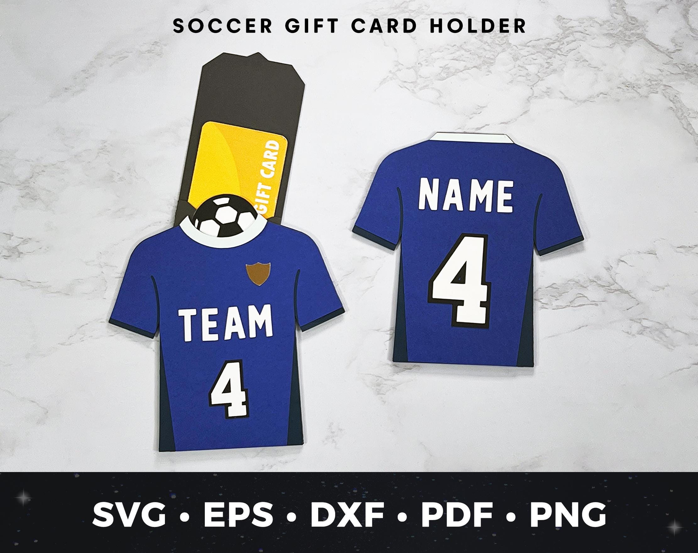 Soccer Jersey Gift Card Holder SVG, Soccer Card, Sports Gift Card Holder, Cricut Soccer Cut File, DIY Soccer Jersey Card