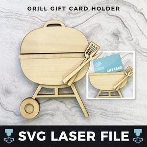 Porta-cartão-presente para grelha svg, Porta-cartão-presente de madeira DIY para o dia dos pais, corte svg | Porta-cartão-presente de madeira a laser SVG, arquivo de corte pronto para laser svg, PDF