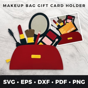 Make-up-Geschenkkartenhalter svg, Makeup-Geschenkkarte svg, Makeup-Tasche svg, Makeup-Geschenkkarte svg, Makeup-Geschenkzertifikat, Makeup-Geburtstagskarte