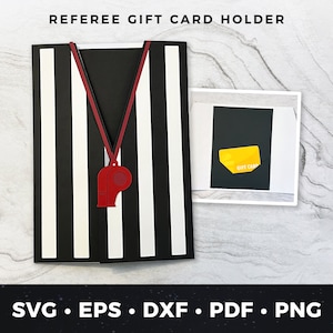 Portatarjetas de regalo para árbitro SVG, obsequio oficial deportivo png, plantilla de tarjeta de árbitro de fútbol, portatarjetas de regalo para árbitro deportivo, tarjeta de cumpleaños para árbitro