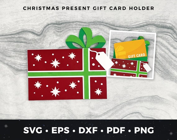 Christmas Gift Card Holder svg, Christmas Present Gift Card Holder svg, Holiday Gift Card Holder svg, Christmas Gift Cut File, Christmas svg