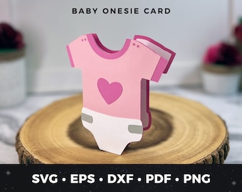 Baby Shower Card SVG, Baby Shower Card File di taglio, Baby Card fai da te, Baby Girl Shower Card SVG, Baby Girl Body SVG, Baby Girl Body File di taglio