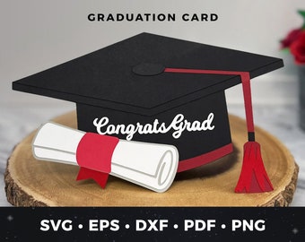 Graduation Cap Card, DIY Graduation Card, Grad Cap svg, Graduation SVG, Graduation Cut File, Cricut Project, DIY Grad Card, Graduation Gift