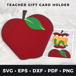 Porta-cartão-presente de agradecimento ao professor svg, Porta-cartão-presente para professor svg, Cartão faça você mesmo, Professor svg, Porta-cartão-presente de papel faça você mesmo, Presente faça você mesmo para professor