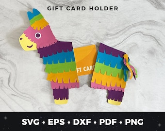 Pinata Geschenkkartenhalter, Geburtstagsgeschenkkartenhalter svg, DIY Pinata Karte, Bday Geschenkkartenhalter, Pinata Geburtstagskarte svg, Pinata svg