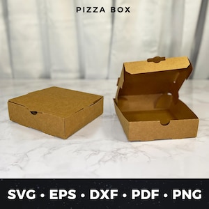 Pizza Box SVG, Simple Pizza Box Template, Mini Pizza Gift Box, Pizza Party Favors, 3D Paper Pizza Box Cut File, Cricut Pizza Box, Pizza Pie