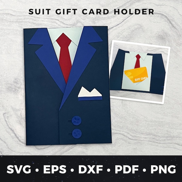 Father's Day Gift Card Holder svg, Suit Card svg, Suit svg, Boss Gift Card Holder, Gift Card for Dad, Father's Day Card svg, Suit Jacket svg