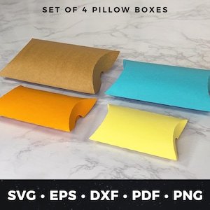 Pillow Box SVG Bundle, DIY Paper Favor Box Template, Gift Card Holder, DIY Pillow Box svg, Favor Packaging, Simple Favor Boxes pdf