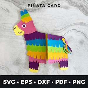 Plantilla de tarjeta de piñata svg, piñata svg, tarjeta de cumpleaños de piñata, descarga de tarjeta de piñata, archivo de corte de piñata, tarjeta de amante de la piñata, piñata svg, piñata DIY