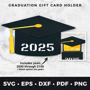 Porta-cartão de presente de formatura svg, 2024, 2025, 2026 Cartão de formatura faça você mesmo, boné de formatura SVG, porta-dinheiro, arquivo de corte de chapéu de formatura, faça você mesmo para formatura