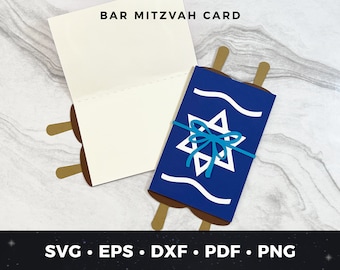 Bar Mitzvah Card svg, DIY Bar Mitzvah Card svg, Bar Mitzvah svg, Bar Mitzvah Cut File, Cricut Project, Bar Mitzvah Gift Card svg, Torah svg