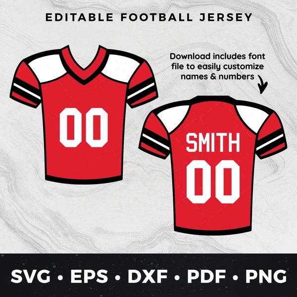 Football Jersey Svg Png pdf dxf eps, Football Print File, Football Cut File, Football Clipart, DIY Football Jersey Clipart, Jersey svg