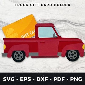 Porta-cartão-presente de caminhonete svg, Cartão-presente de caminhonete svg, Porta-cartão-presente de caminhonete svg, Cartão de aniversário de caminhonete svg, Presente de aniversário de caminhonete svg