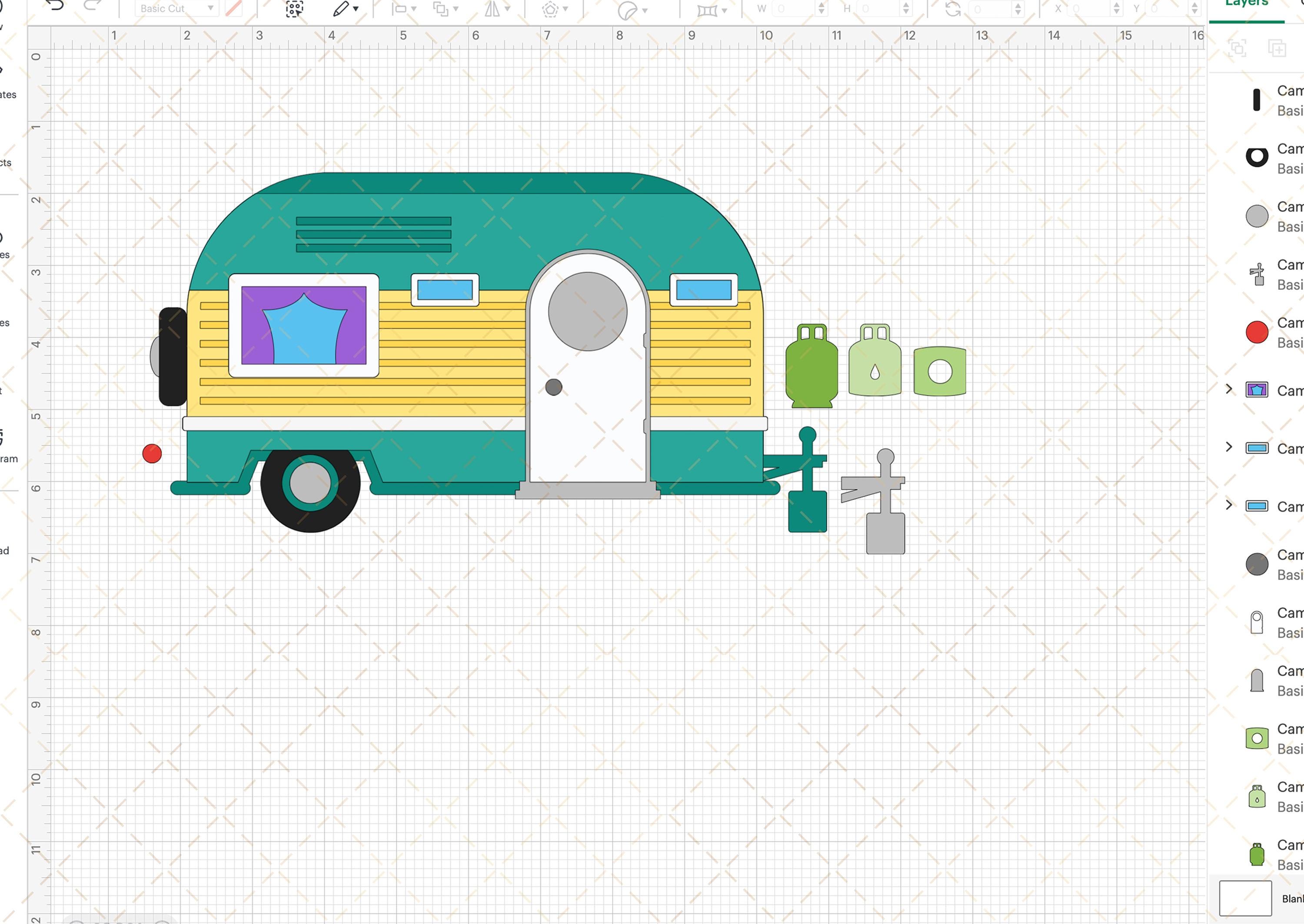 Dxf Files Rv Canister Camper Svg Png Pdf Dxf Eps, Vintage RV Clipart, Camping Cut File, DIY ...