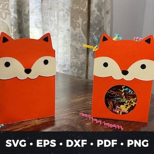 SVG di Fox Favor, download di Fox Favor Bag, scatola di Fox Favor fai da te, Baby Shower Favor, Animal Party Favor, download digitale, download di Fox, Paper Craft