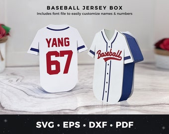 Baseball Jersey Favor Box svg, Baseball Team Gift, Baseball Favor Box svg, DIY Baseball Favor Box, Baseball Jersey Gift box svg