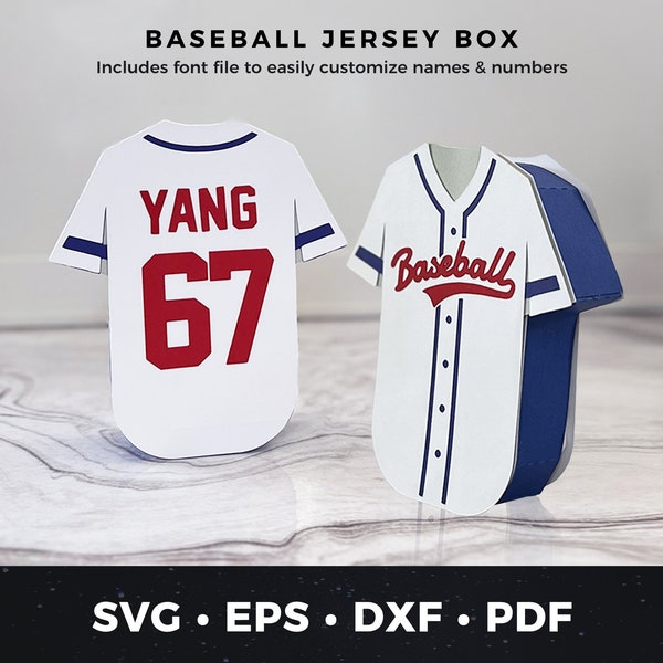 Baseball Jersey Box Etsy