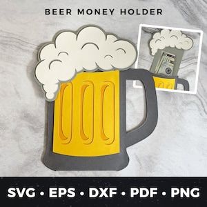 Porta soldi da birra svg, Boccale da birra svg, Biglietto per la festa del papà con birra Biglietto di compleanno con birra, Biglietto di compleanno fai da te, Biglietto regalo svg, Biglietto per la festa del papà fai da te