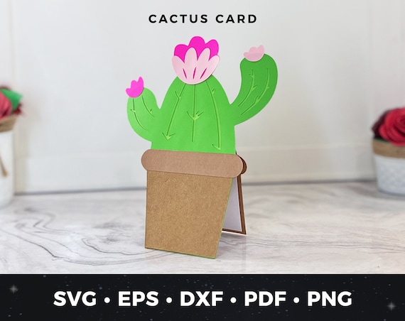 Kaktus Karte svg, Kaktus Grukarte Schnittdatei, Kaktus Dankes-Karte svg,  DIY Gute Besserung Karte svg, Se Kaktus Geburtstagskarte svg eps pdf dxf  - Etsy.de