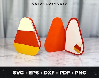 Candy Corn Greeting Card SVG, Halloween Candy Card, Fall Greeting Card, Cricut Candy Corn Project, DIY Candy Corn Card