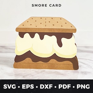 Cartão de felicitações S'more SVG, Cartão de acampamento SVG, Cartão S'mores DIY, Cartão de aventura ao ar livre, Cartão de aniversário S'mores, Cartão de acampamento de verão pdf
