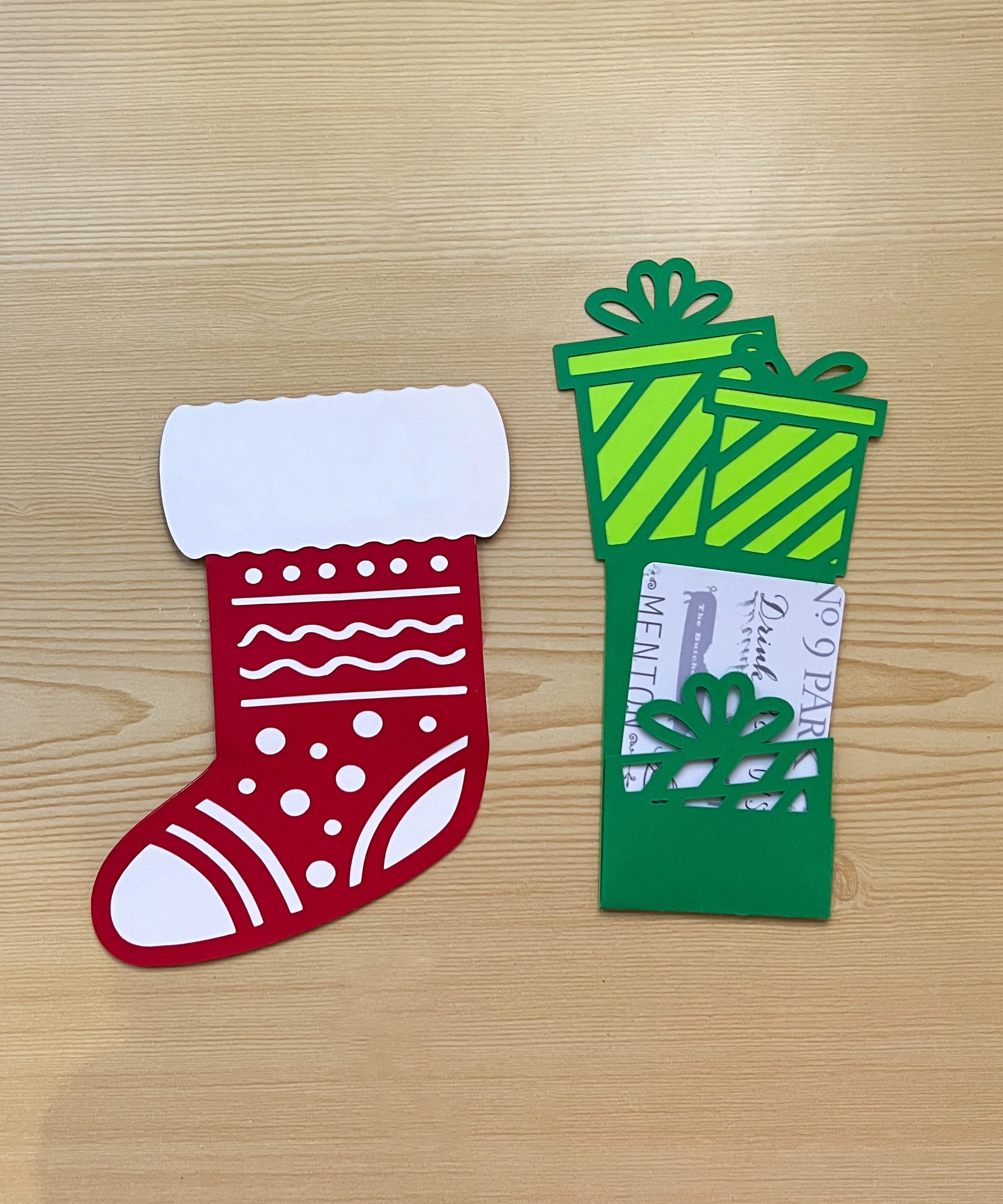 Christmas Gift Card Holder Svg, Stocking Giftcard Holder Svg, DIY ...
