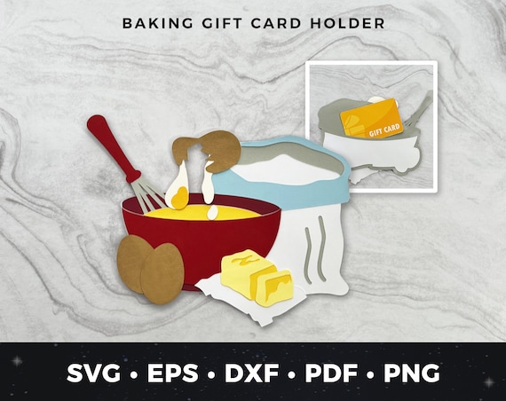 Baking Gift Card Holder svg, Baking Money Holder svg, Gift Card svg, Baking Birthday Card svg, Bakery Gift Card Holder, Cute Bakery Card svg