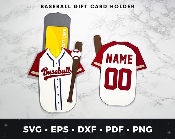 Baseball Jersey Gift Card Holder SVG, Baseball Card, Sports Gift Card  Holder, Cricut Baseball Cut File, DIY Baseball Card SVG - Etsy