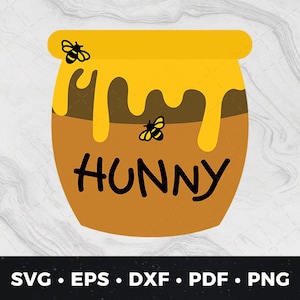 Hunny Pot svg png pdf dxf eps, schattige honingpot clipart, Winnie de Poeh gesneden bestand, honingpot, Pot of Hunny afbeelding, beer, babyshower afbeelding