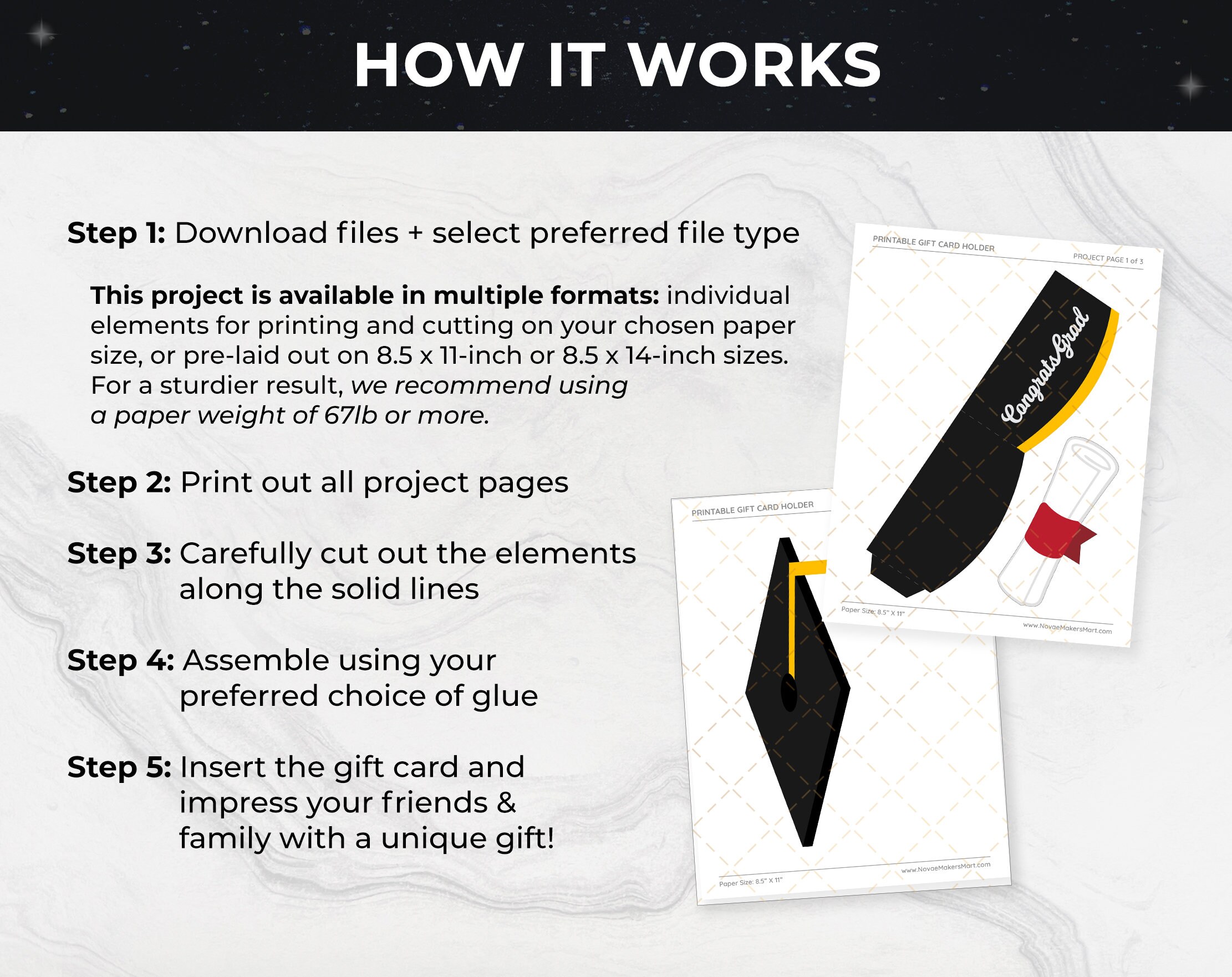Graduation Cap Gift Document.pdf Printable Graduation Cap Gift Card Holder, DIY Print Graduation Card ...