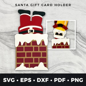 サンタ ギフト カード ホルダー svg、DIY クリスマス ギフト カード ホルダー カット ファイル svg、クリスマス マネー ホルダー svg、クリスマス カード カット ファイル、サンタ svg