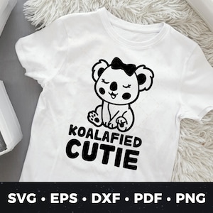 Koala Onesie svg, Koalafied Cutie svg, Cute Baby Onesie svg, Animal Baby Onesie svg, DIY Onesie svg, Cute Koala Onesie svg, Kid Shirt svg