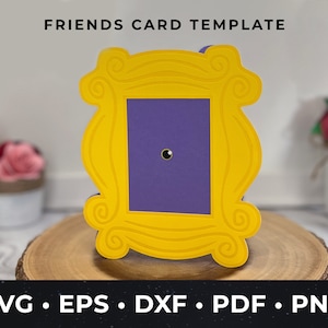 Modelo de cartão de moldura de amigos, Moldura de amigos SVG, Download de moldura de amigos, Cartão de aniversário de programa de TV de amigos, Cartão de aniversário de moldura de amigos svg pdf