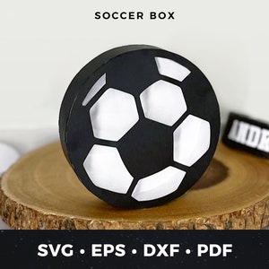 Soccer Favor Box svg, Soccer Favor Box Cut File, Soccer Coach Gift Box svg, Football Favor Box svg, DIY Soccer Favor Box SVG Cut Project