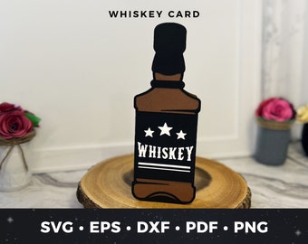 Whiskey Card svg, Whiskey Birthday Card svg, Whiskey Gift svg, Whiskey Card Cut File, Whiskey Lover Card svg, Whiskey Cut File, Whiskey Card