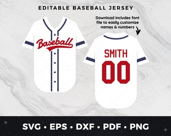 Baseball Jersey Svg Png pdf dxf eps, fichier d'impression de baseball, fichier de coupe de baseball, clipart baseball, bricolage maillot de baseball Baseball Clipart, Jersey svg