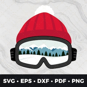 Snow Goggles svg, Ski Goggles svg, Ski Goggles Mountains svg, Snowboard Goggles svg, Skiing svg, Snowboarding svg, Ski Mountain svg, Skis