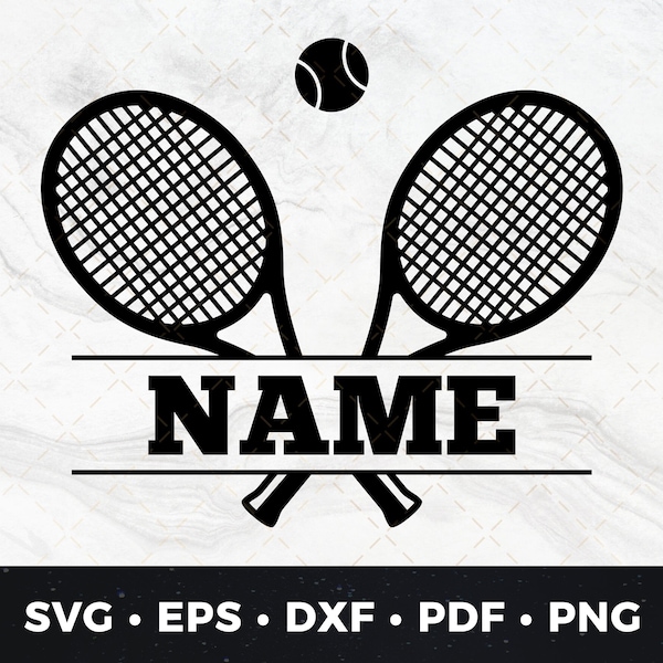 Tennis Name Svg Png pdf eps, Tennis Sayings, Tennis Print File, Split Tennis Cut File, Tennis Clipart, DIY Tennis, Tennis shirt, Tennis