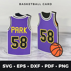 Basketball Jersey Card SVG, Sport Geburtstagskarte, Basketball Coach Card pdf, Basketball Gift Card svg, Basketball Card pdf, Cut File