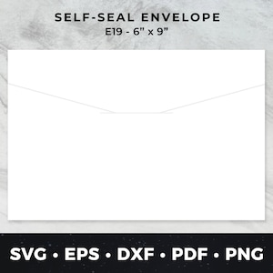 E19: 6" x 9" - Reusable Self Sealing Envelope svg, Envelope svg, Envelope Download, Self Seal Envelope svg, DIY Envelopes, Envelope vector