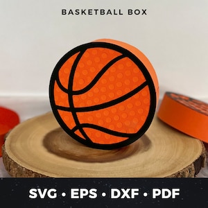 Caixa de lembrancinhas de basquete svg, arquivo de corte de caixa de basquete, presente de treinador de basquete, caixa de lembrancinhas de basquete svg, projeto de corte de caixa de lembrancinhas de basquete faça você mesmo SVG