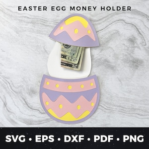 Porta soldi a forma di uovo di Pasqua in formato svg, porta soldi a forma di uovo di Pasqua in formato svg, biglietto di Pasqua fai da te, porta soldi a forma di uovo di Pasqua, file di taglio carino, file di taglio a forma di uovo di Pasqua