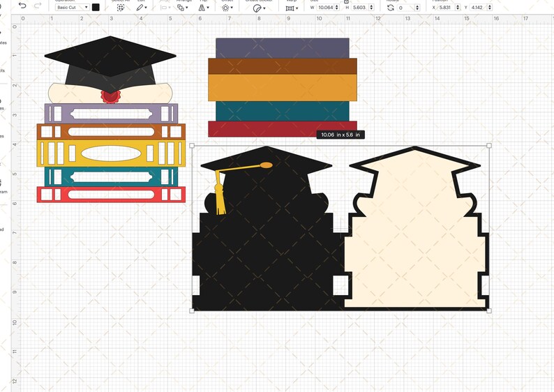 Graduation Books Greeting Card SVG, Grad Book Card SVG, Graduation ...
