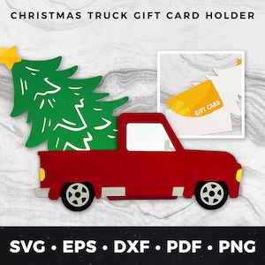 クリスマス トラック ギフト カード ホルダー svg、クリスマス ツリー ギフト カード ホルダー svg、クリスマス ギフト カード ホルダー、ホリデー ギフト カード ホルダー カット ファイル svg