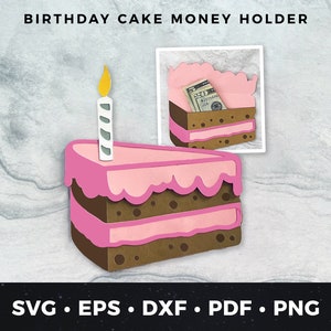 Svg de porte-monnaie pour gâteau d'anniversaire, porte-monnaie d'anniversaire svg, carte d'anniversaire bricolage, porte-monnaie pour anniversaire, porte-monnaie pour gâteau svg, svg pour gâteau