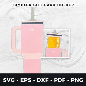 Porta-cartão-presente de copo de água SVG, Cartão-presente temático de copo svg, Cartão de copo reutilizável, Cartão de hidratação svg, Presente de copo de bebida svg