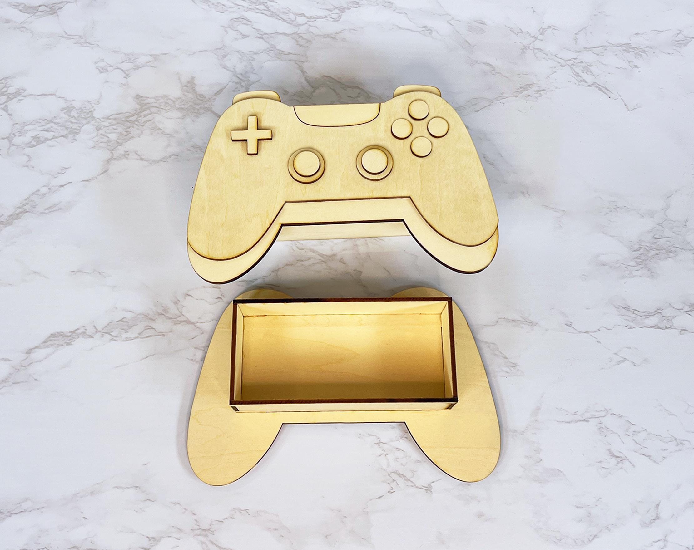 Video Game Controller Gift Box Laser Cut File, Gamer Favor Box SVG ...