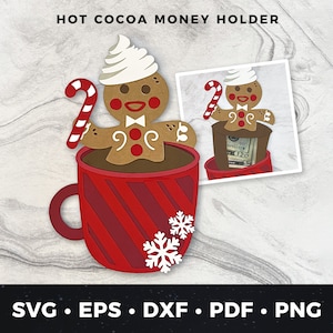 Lindo portamonedas de chocolate caliente svg, portamonedas de taza de chocolate caliente svg, portamonedas de hombre de jengibre svg, portamonedas de café svg