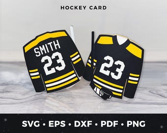 Hockey Jersey Card SVG, Sports Themed Birthday Card, Hockey Coach Card pdf, Hockey Gift Card svg, Hockey Card pdf, Jersey Card Cut