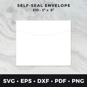 E10: 5" x  6" - Reusable Self Sealing Envelope svg, Envelope svg, Envelope Download, Self Seal Envelope svg, DIY Envelopes, Envelope vector